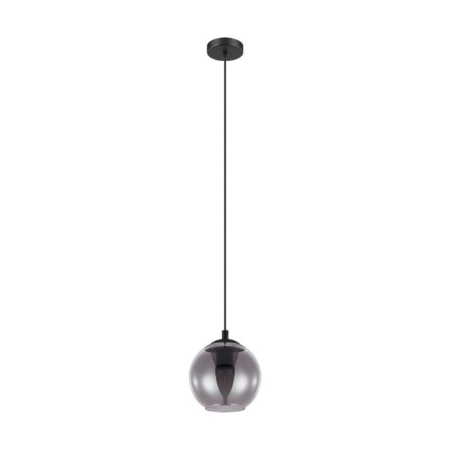 Loops Pendant Light Colour Black Shade Black Transparent Glass Vaporized E27 1x40W - image 1