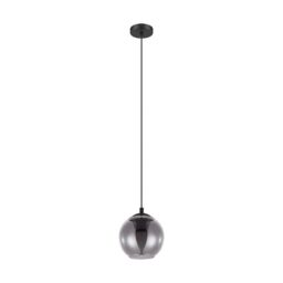 Loops Pendant Light Colour Black Shade Black Transparent Glass Vaporized E27 1x40W - thumbnail 1