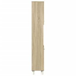 Berkfield Home Bathroom Cabinet Sonoma Oak 30.5x30x179 cm Engineered Wood in Brown - thumbnail 5