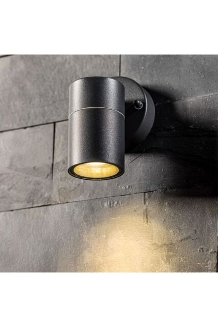 CGC Lighting 'Mia' Dark Grey Stainless Steel GU10 Down Outdoor Wall Light IP44 - image 1