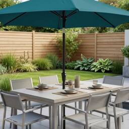 Garden Greatness Push Button Garden Parasol Shade in Teal - Size: 1 Pack - thumbnail 2