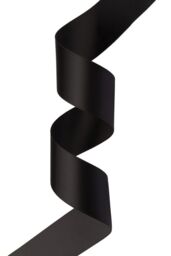 Neel Blue Double Sided Satin Polyester Ribbon Roll, 25mm x 25 Metres in Black - thumbnail 5