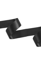 Neel Blue Double Sided Satin Polyester Ribbon Roll, 25mm x 25 Metres in Black - thumbnail 2