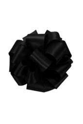 Neel Blue Double Sided Satin Polyester Ribbon Roll, 25mm x 25 Metres in Black - thumbnail 3