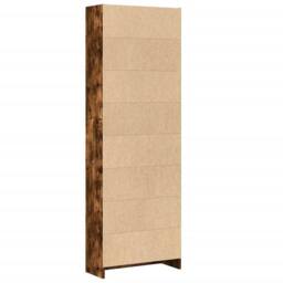 Berkfield Home Decorative Bookcase Smoked Oak 60x24x176 cm Engineered Wood in Brown - Size: 60 x 24 x 176 cm - thumbnail 6
