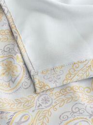 Luxury Living Victoria Room Darkening Ring Top Curtains in Yellow - Size: 168 cm width x 229 cm drop - thumbnail 4
