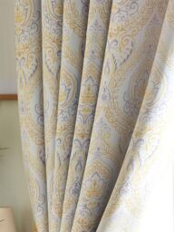 Luxury Living Victoria Room Darkening Ring Top Curtains in Yellow - Size: 168 cm width x 229 cm drop - thumbnail 5