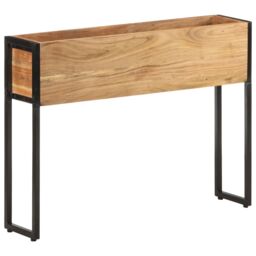 Berkfield Home Planter 90x20x68 cm Solid Acacia Wood in Brown - Size: 90 x 20 x 68 cm - thumbnail 1