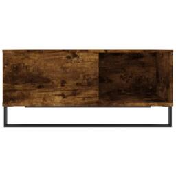 Berkfield Home Modern Coffee Table Smoked Oak 80x80x36.5 cm Engineered Wood in Brown - thumbnail 5