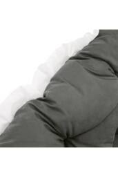 Living and Home Ruffled Tufted Princess-Style Bed Backrest Pillow in Dark Grey - thumbnail 7
