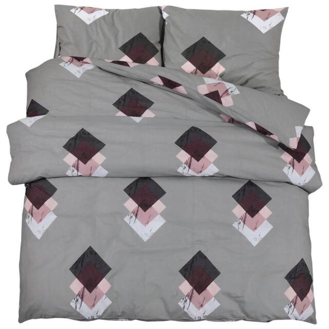 Berkfield Home Duvet Cover Set Grey 200x220 cm Cotton - image 1