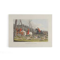 "Artery8 Fox Hunting Into Cover Painting Canvas Wall Art Print - Size: W24"" x H32""" - thumbnail 1