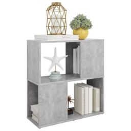 Berkfield Home Book Cabinet Concrete Grey 60x24x63 cm Engineered Wood - Size: 60 x 24 x 63 cm - thumbnail 5