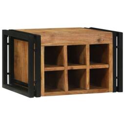 Berkfield Home Modern Wine Rack 46x35x27.5 cm Solid Acacia Wood in Brown - thumbnail 3