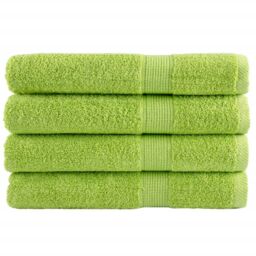 Berkfield Home Premium Towels SOLUND 4 pcs Apple Green 100x200 cm 600 gsm - thumbnail 1