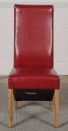 Thats Furniture Lola Leather Dining Chairs for Dining Room or Kitchen in Red - thumbnail 2