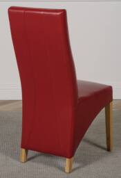 Thats Furniture Lola Leather Dining Chairs for Dining Room or Kitchen in Red - thumbnail 4