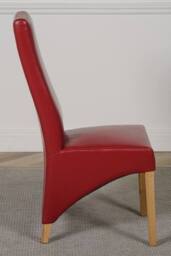 Thats Furniture Lola Leather Dining Chairs for Dining Room or Kitchen in Red - thumbnail 3