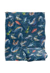 JQ Licensing Jl-Jp-Jq Saltfish Fishing Compass Pattern Silky Touch Super Soft Throw Blanket 152 X 127 cm in White - thumbnail 2