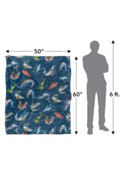 JQ Licensing Jl-Jp-Jq Saltfish Fishing Compass Pattern Silky Touch Super Soft Throw Blanket 152 X 127 cm in White - thumbnail 5