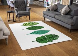 Benjamin Tate Design Four Leaves Designer Rug in Natural - Size: Large - thumbnail 2