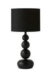 ValueLights Marissa Stacked Ball Table Lamp Light in Black - thumbnail 6