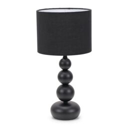 ValueLights Marissa Stacked Ball Table Lamp Light in Black - thumbnail 2