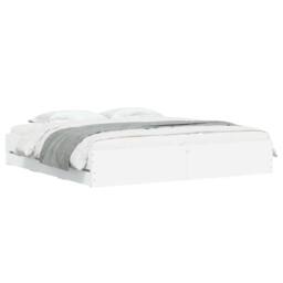 Berkfield Home Modern Bed Frame with Drawers without Mattress White 160x200 cm - thumbnail 1