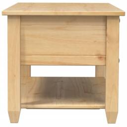 Berkfield Home Coffee Table with Drawers Corona 100x48x45 cm Solid Wood Pine in Brown - Size: 100 x 48 x 45 cm - thumbnail 5