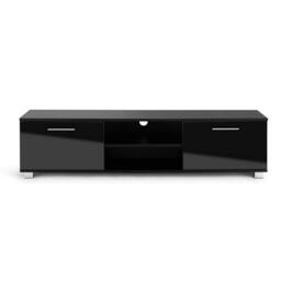 VOGREX Black Gloss Modern TV Stand Fits 50 55 65 Inch TV UK - thumbnail 4