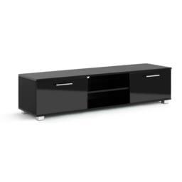 VOGREX Black Gloss Modern TV Stand Fits 50 55 65 Inch TV UK