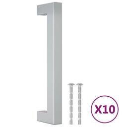 Berkfield Home Cabinet Handles 10 pcs Silver 128 mm Stainless Steel - thumbnail 2