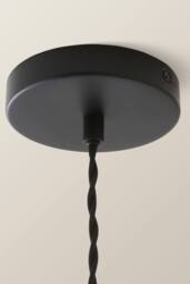 ValueLights Giselle Matte Black Ombre Berry Glass Ceiling Pendant Light with Bulb in Dark Pink - thumbnail 5