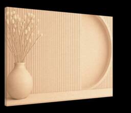 Mafett Large Beige Abstract Wall Art Canvas Premium 3.8cm Gallery Wrap - Size: A1 - thumbnail 2