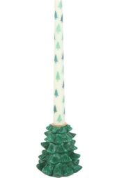 KDMD Green Fir Tree Candle Holder with Taper Candle - thumbnail 2