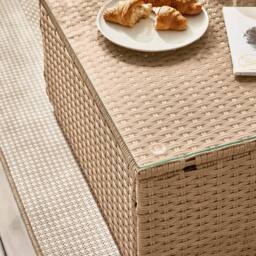 FurnitureboxUK Orlando 6 Seat Modular Outdoor Garden Rattan Sofa in Light Beige - thumbnail 8
