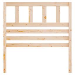 Berkfield Home Beautiful Bed Headboard 96x4x100 cm Solid Wood Pine in Natural - Size: 96 x 4 x 100 cm - thumbnail 4
