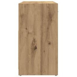 Berkfield Home Comfortable Bathroom Sink Cabinet Artisan Oak 60x33x60 cm Enginee in Brown - Size: 60 x 33 x 60 cm - thumbnail 7