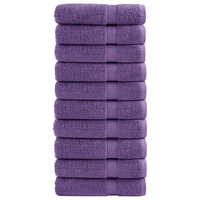 Berkfield Home Premium Shower Towels SOLUND 10 pcs Purple 70x140 cm 600 gsm - image 1