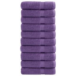 Berkfield Home Premium Shower Towels SOLUND 10 pcs Purple 70x140 cm 600 gsm - thumbnail 1