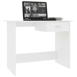 Berkfield Home Desk White 100x50x76 cm Engineered Wood - Size: 100 x 50 x 76 cm - thumbnail 3