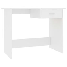 Berkfield Home Desk White 100x50x76 cm Engineered Wood - Size: 100 x 50 x 76 cm - thumbnail 2