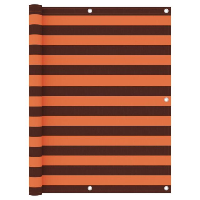 Berkfield Home Balcony Screen Orange & Brown 120x400 cm Oxford Fabric - image 1