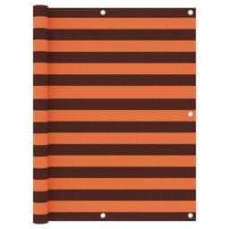 Berkfield Home Balcony Screen Orange & Brown 120x400 cm Oxford Fabric - thumbnail 1