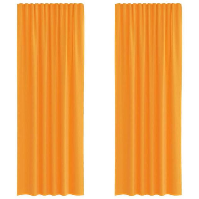 Berkfield Home Voile Curtains with Rod Pockets 2 pcs Orange - image 1