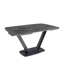 Angel Cerda Oval Extending Dining Table, Porcelain Marble Top in Black - thumbnail 6