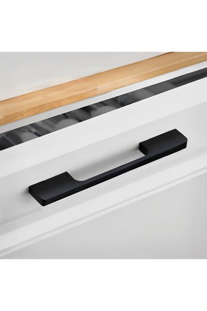 Living and Home 2Pcs Matte Black Cabinet Handles Aluminum Drawer Pulls Kitchen Cabinet Door Handles, 160mm(6.3 Inch) Hole Center - image 1