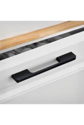 Living and Home 2Pcs Matte Black Cabinet Handles Aluminum Drawer Pulls Kitchen Cabinet Door Handles, 160mm(6.3 Inch) Hole Center - thumbnail 1
