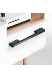 Living and Home 2Pcs Matte Black Cabinet Handles Aluminum Drawer Pulls Kitchen Cabinet Door Handles, 160mm(6.3 Inch) Hole Center - thumbnail 2
