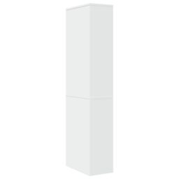 Berkfield Home Narrow Bathroom Cupboard with Wheels White Engineered Wood - thumbnail 6